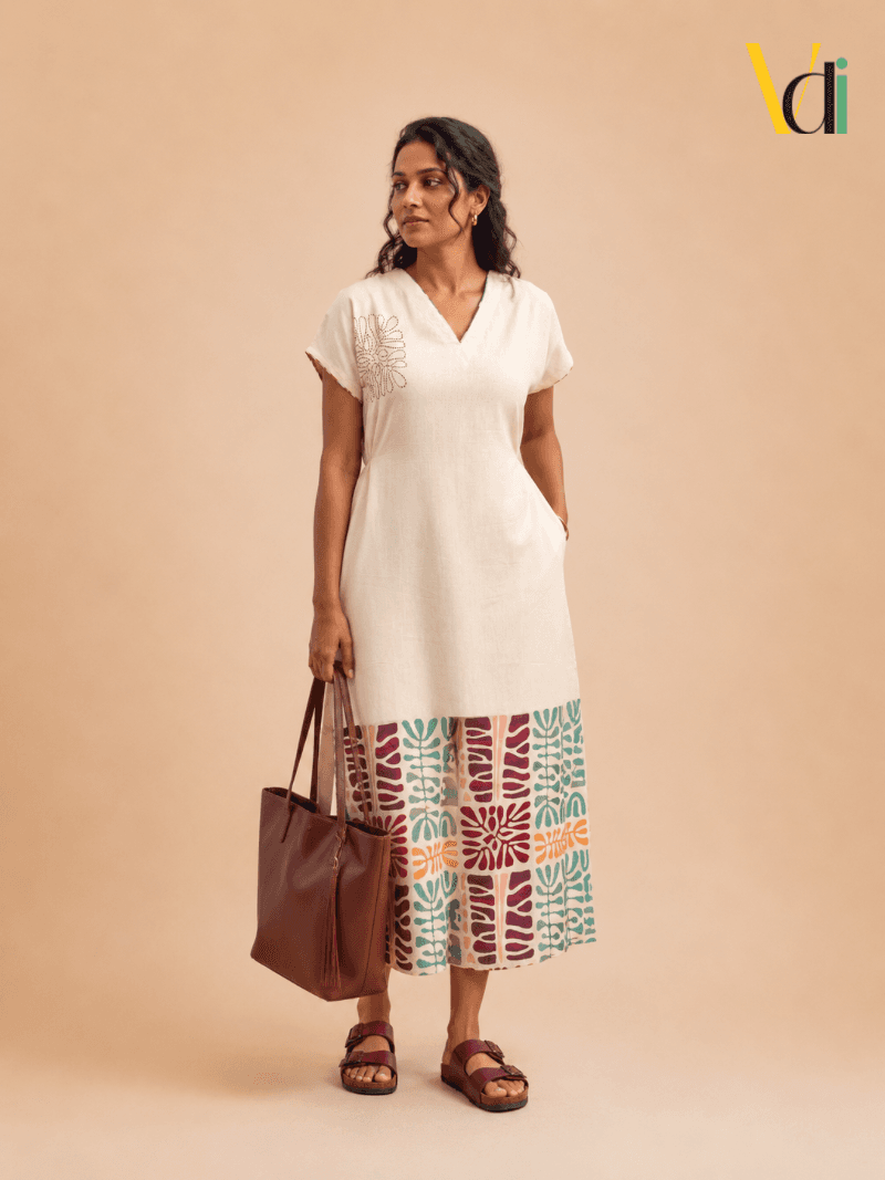 Vanam Bloom Linen Dress