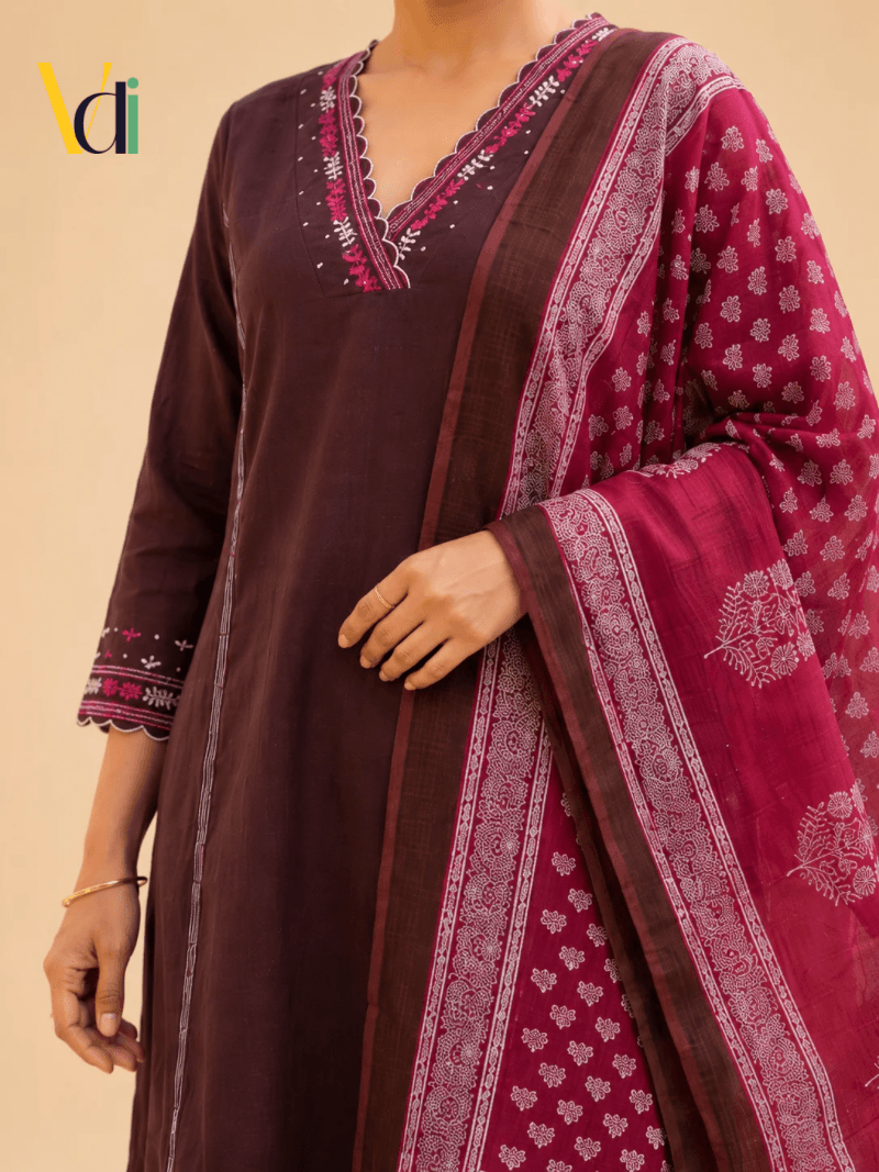 Burgundy Raani Set — alternate view