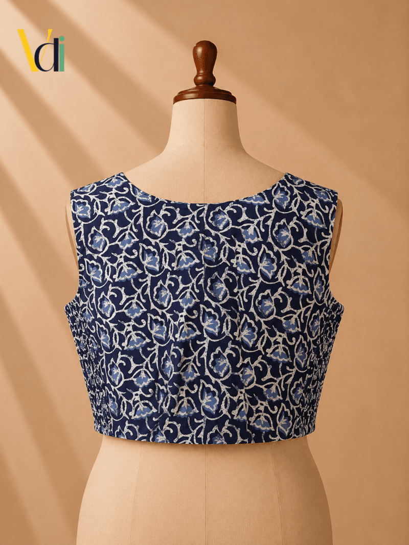 Neela FlexFit Floral Saree Blouse — alternate view