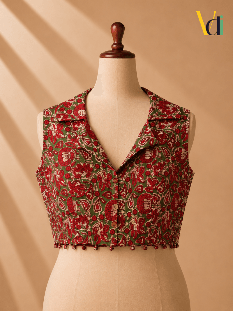 Kumkum FlexFit Floral Saree Blouse