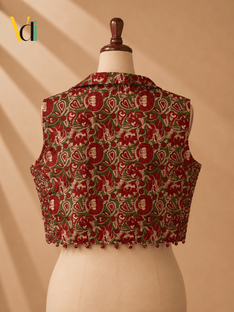 Kumkum FlexFit Floral Saree Blouse — alternate view
